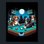 Dogs Playing Pool Table Billiards 8 Ball  Poster<br><div class="desc">Dogs Playing Pool Table Billiards 8 Ball</div>