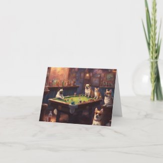 Dogs playing pool they scratch a lot birthday