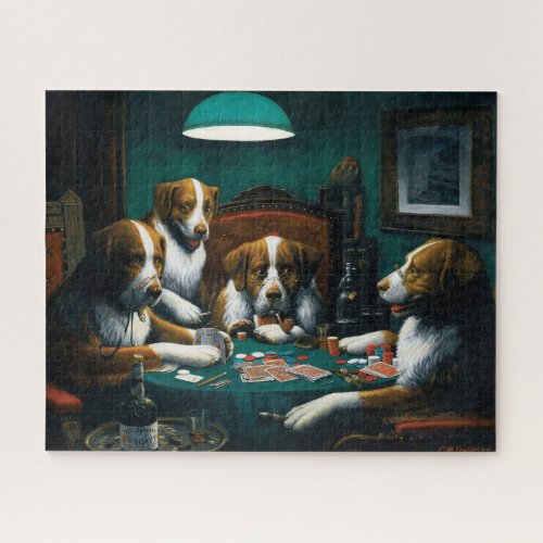 Dogs Poker Game Jigsaw Puzzle