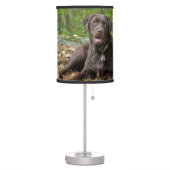 Dogs Puppies Black Lab Chocolate Labrador Retrieve Table Lamp (Left)