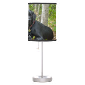 Dogs Puppies Black Lab Chocolate Labrador Retrieve Table Lamp (Right)