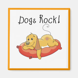 Dogs Rock Tshirts and Gifts Magnet