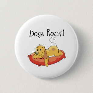 Dogs Rock Tshirts and Gifts Pinback Button
