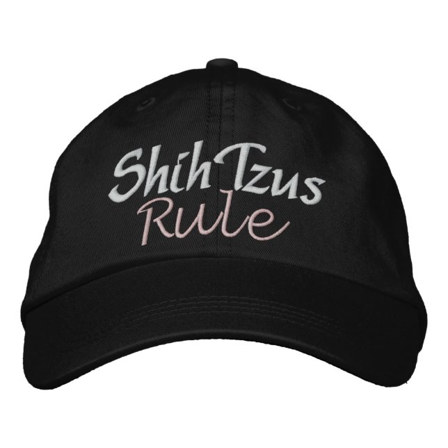 Dogs Rule by SRF Embroidered Baseball Hat (Front)