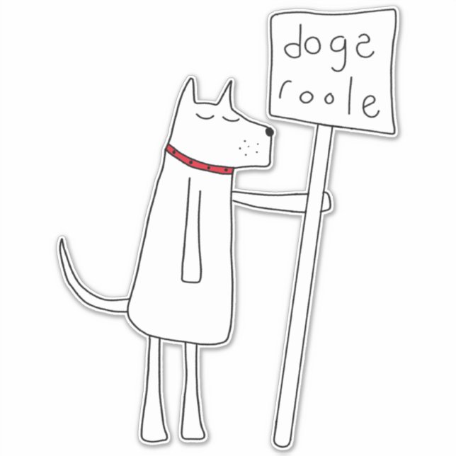 Dogs Rule - Don't Tell the Cats Sticker (Front)