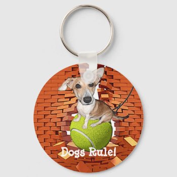 Dogs Rule Keychain by images2go at Zazzle