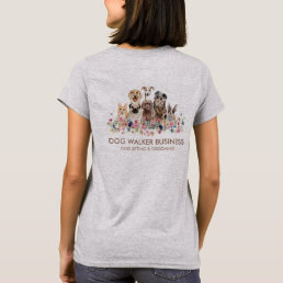 Dogs Services double side groomer walker sitter T-Shirt