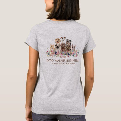 Dogs Services double side groomer walker sitter T_Shirt