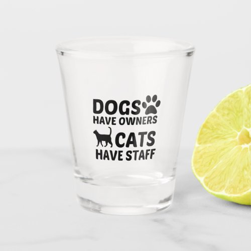 dogs shot glass