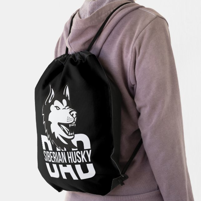 Dogs, Siberian Husky, Dog Dad Drawstring Bag (Insitu)