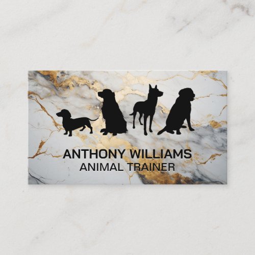 Dogs Sitting  Animal Trainer Business Card