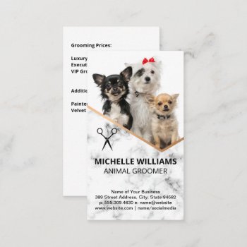 Dogs Sitting | Groomer Business Card by lovely_businesscards at Zazzle