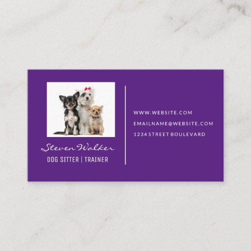 Dogs Sitting in Group  Dog Paws Business Card