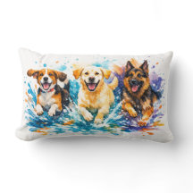 Dogs Splashing