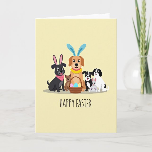 Dogs Spring Hunt Celebration Card (Front)