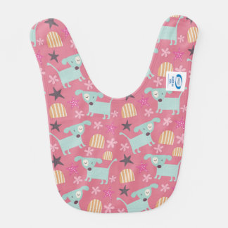 Dogs, Stars, and Flowers Bib