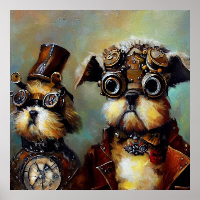 Dogs Steampunk Poster (Front)