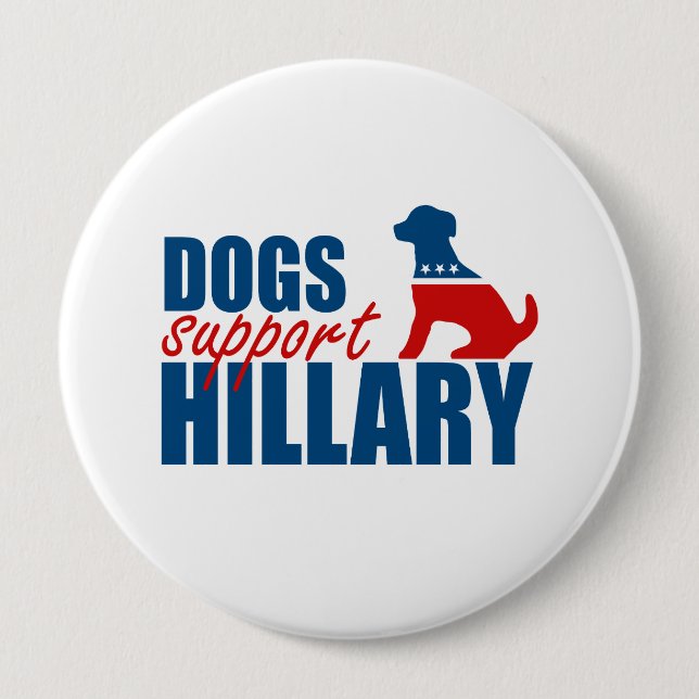 DOGS SUPPORT HILLARY.png Button (Front)