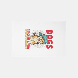 Dogs Teach Us a Very Important Lesson Vintage Desi Rug