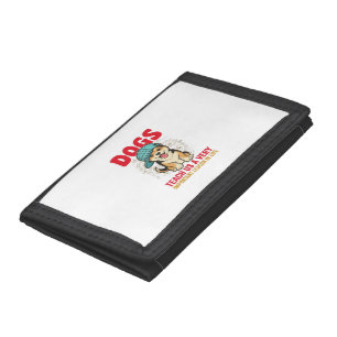 Dogs Teach Us a Very Important Lesson Vintage Desi Trifold Wallet