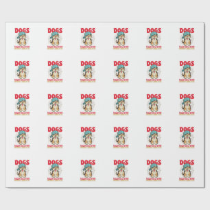 Dogs Teach Us a Very Important Lesson Vintage Desi Wrapping Paper