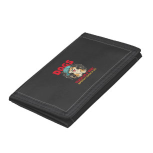 Dogs Teach Us a Very Important Lesson Vintage Trifold Wallet