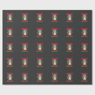 Dogs Teach Us a Very Important Lesson Vintage Wrapping Paper
