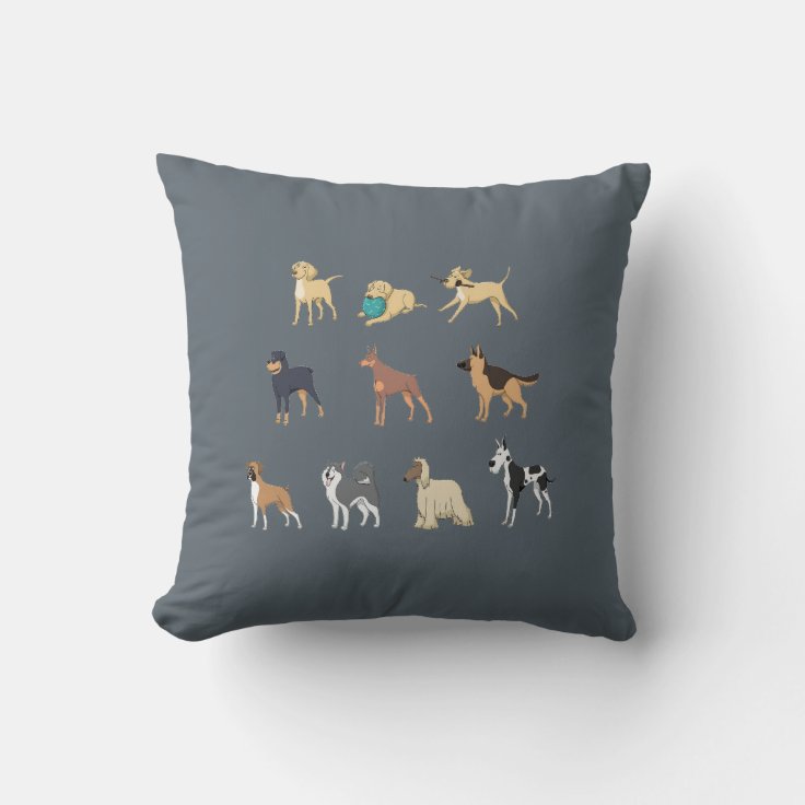 Dogs Throw Pillow Zazzle