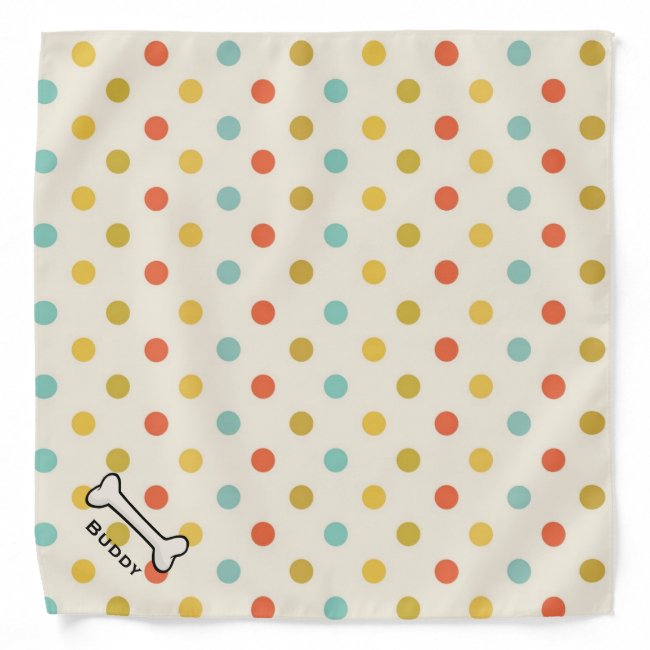 Dog's Vintage Polka Dot Custom Bandana