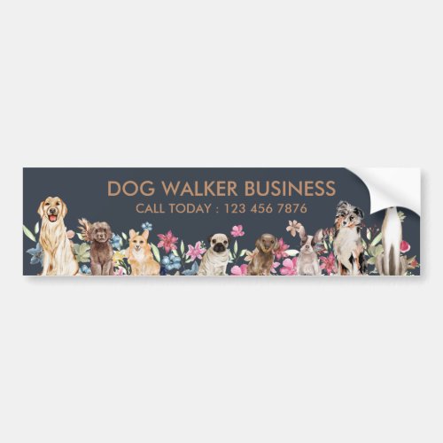 Dogs Walker Trainer Pet Groomer Bumper Sticker
