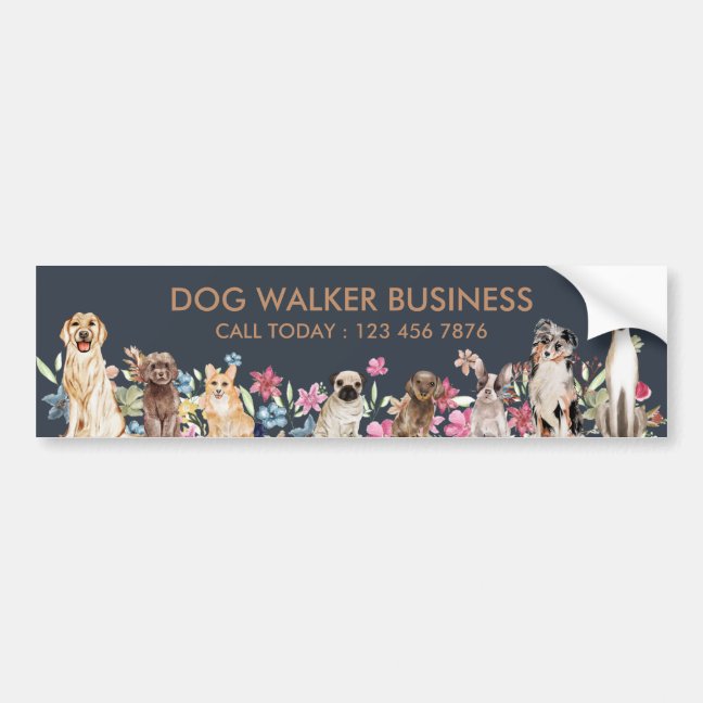 Dogs Walker Trainer Pet Groomer Bumper Sticker