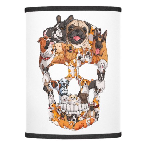 Dogs Wearing Ghost Costume Funny Dog Halloween  Lamp Shade