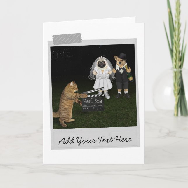 Dogs Wedding Movie Theme Funny Card (Front)