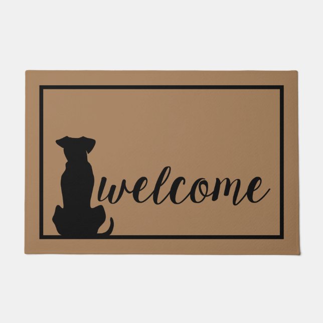 Dog's Welcome (Custom Colors) Doormat (Front)