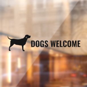 Dogs Welcome Decal, Pets Welcome Sticker