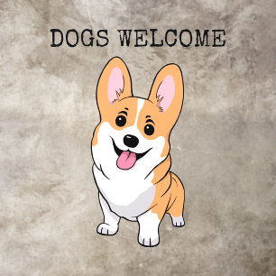 Dogs Welcome Floor Decals