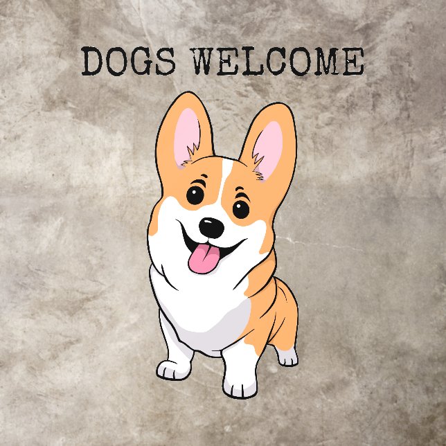 Dogs Welcome Floor Decals (Insitu)