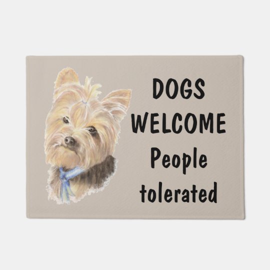 dogs welcome people tolerated pillow