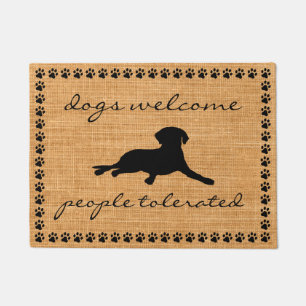 Dogs Welcome - People Tolerated Funny Doormat