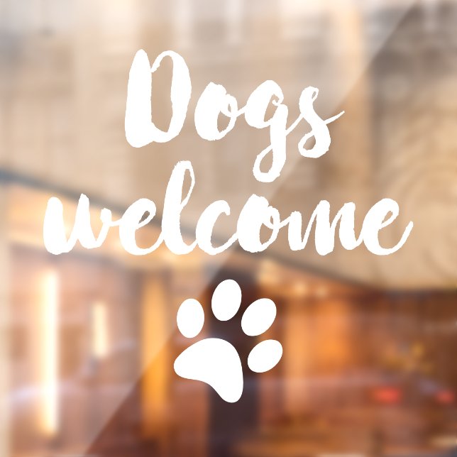 Dogs welcome shop window cling (Sheet 2)
