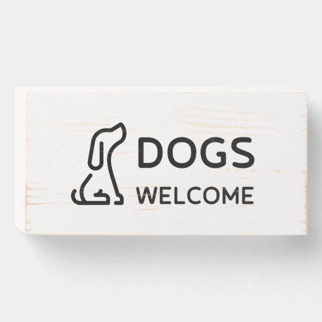 Dogs Welcome Sign, Pet Sign, Dog Sign (Front Horizontal)