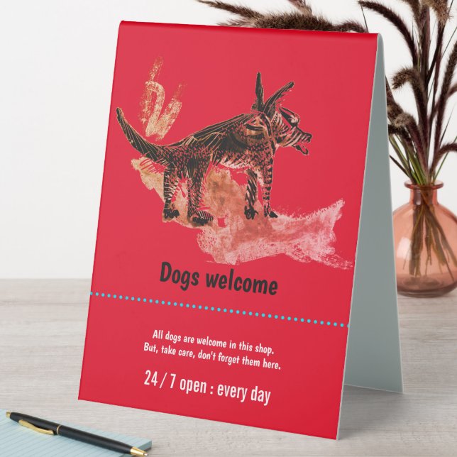 DOGS welcome  Table Tent (In SItu (Table))