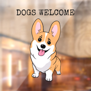 Dogs Welcome Window Cling