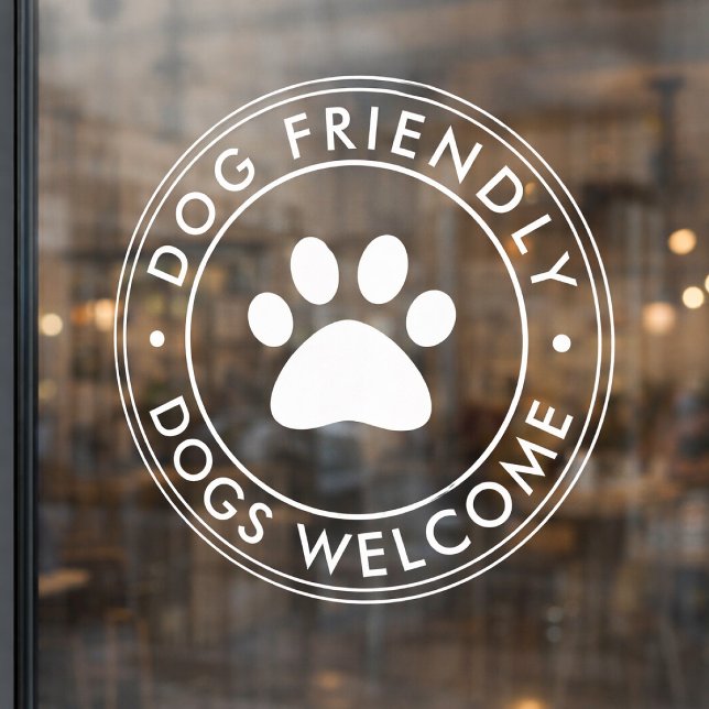 Dogs Welcome Window Cling | Dog Friendly Shop Cafe (Creator Uploaded)
