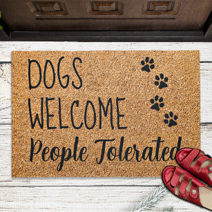 https://rlv.zcache.com/dogs_welcomepeople_tolerated_rustic_coir_funny_dog_doormat-r_dndf7_307.jpg