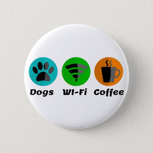 Dogs Wi_Fi And Coffee Button