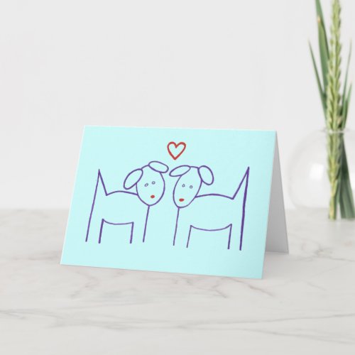 Dogs with Heart _ Happy Anniversary Card