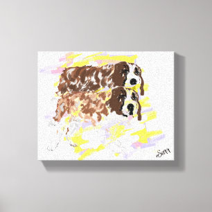 Dog's within the wind's canvas print