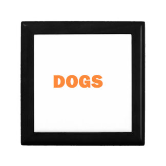 DOGS word in yellow Jewelry Box