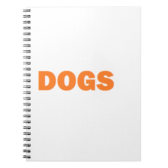 DOGS word in yellow Notebook (Front)